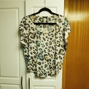 🍭Enti leopard print short served top